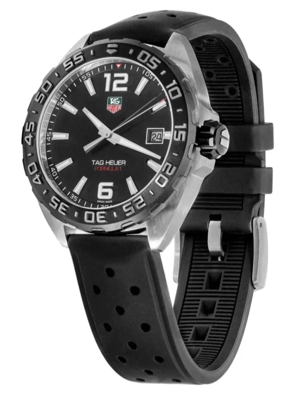 TAG Heuer Formula 1 WAZ1110 Black Dial & Black Rubber Strap Men's Watch